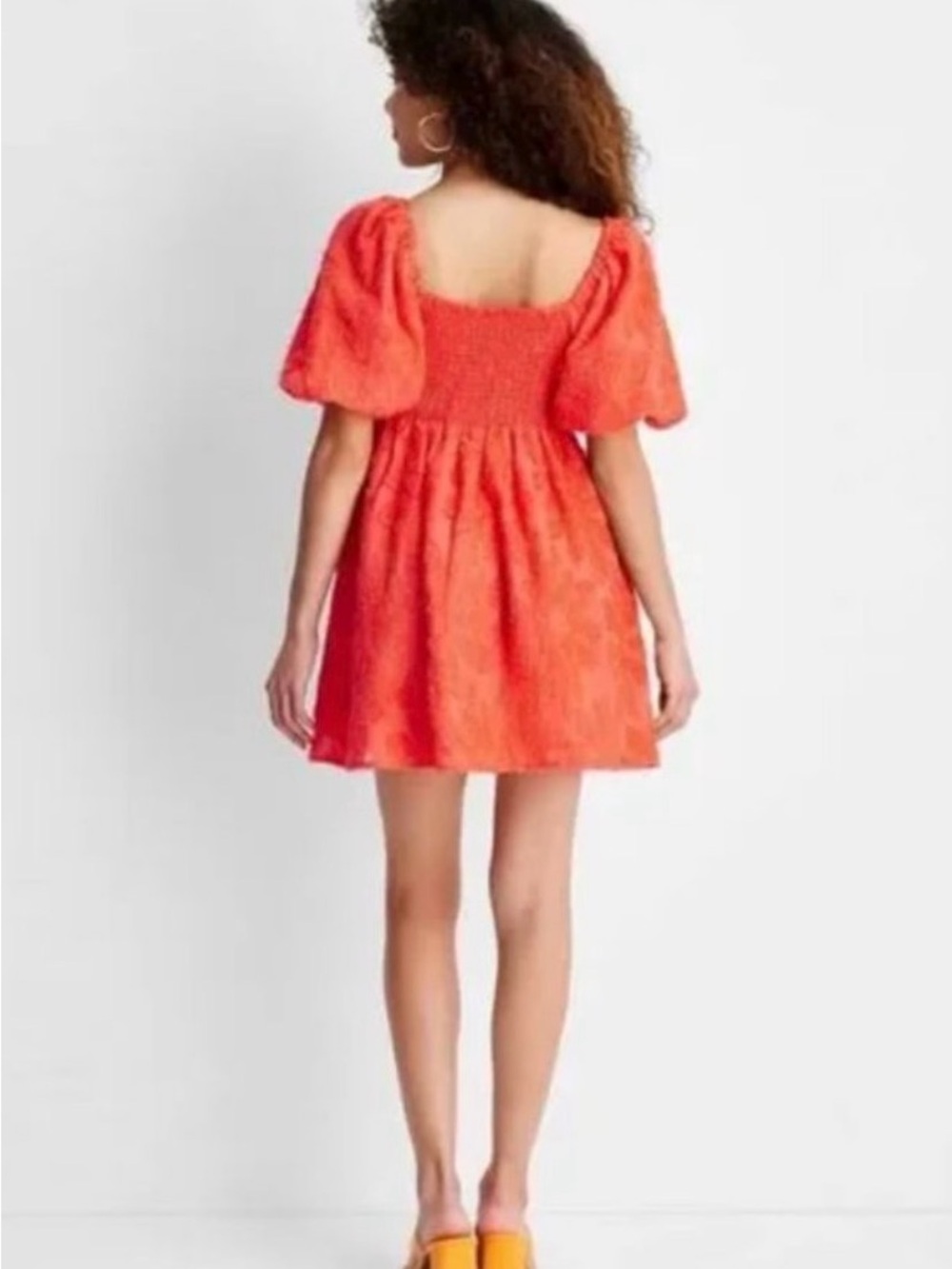 Women's Floral Print Puff Short Sleeve Dress Future Collective with Gabriella 2X - Picture 2 of 11